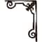 Ekena Millwork Fleur De Lis Wrought Iron Bracket, (Triple center brace), Antiqued Pale Gold 2"W x 7 1/2"D x 10"H BKTM02X07X10TFLAPG - alternate 7